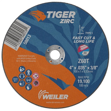 Picture of Weiler Abrasive 6" X .045" X 7/8" Inox60S Type 27 Wheel Grinding